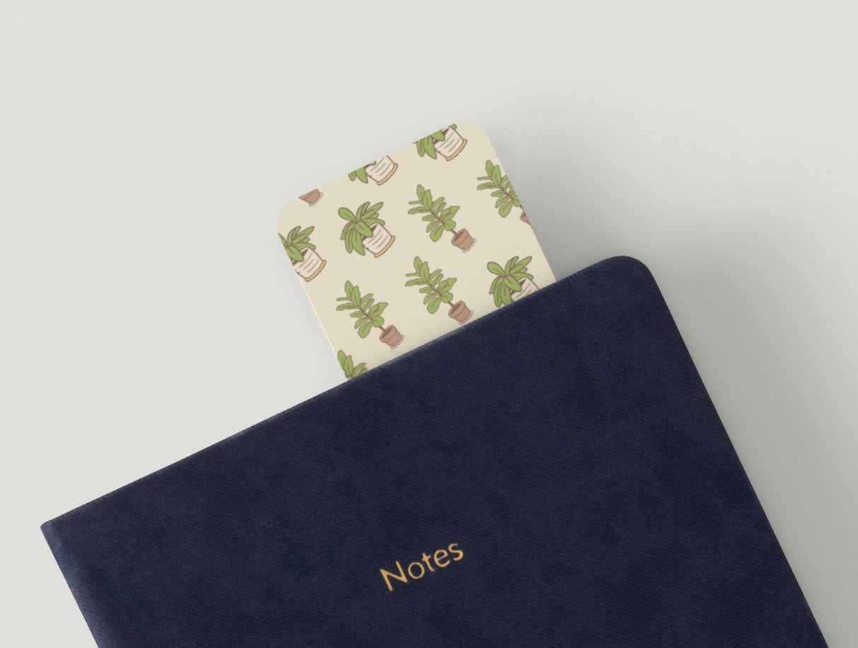 Plant Bookmark, Houseplant Bookmark, Botanical Bookmark, Green Aesthetic Bookmark, Minimal Bookmark, Nature Bookmark, Book Lover Gift, Cute Reading Accessory