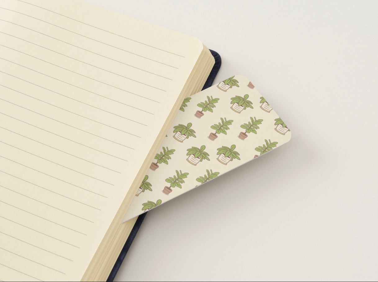 Plant Bookmark, Houseplant Bookmark, Botanical Bookmark, Green Aesthetic Bookmark, Minimal Bookmark, Nature Bookmark, Book Lover Gift, Cute Reading Accessory