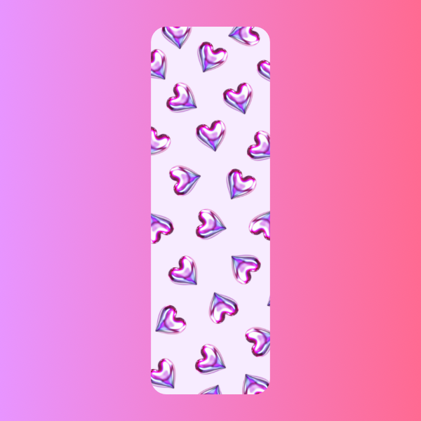 Holographic Heart Bookmark, Cute Heart Bookmark, Aesthetic Bookmark, Purple Bookmark, Kawaii Bookmark, Love Bookmark, Book Lover Gift, Cute Reading Accessory