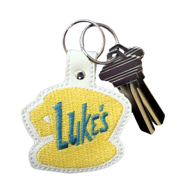 Luke’s Keychain, Embroidered Name Keychain, Cute Keychain, Personalized Style Keychain, Aesthetic Bag Charm, Minimal Keychain, Unique Gift