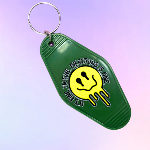 Everything is Fine Green Motel Keychain