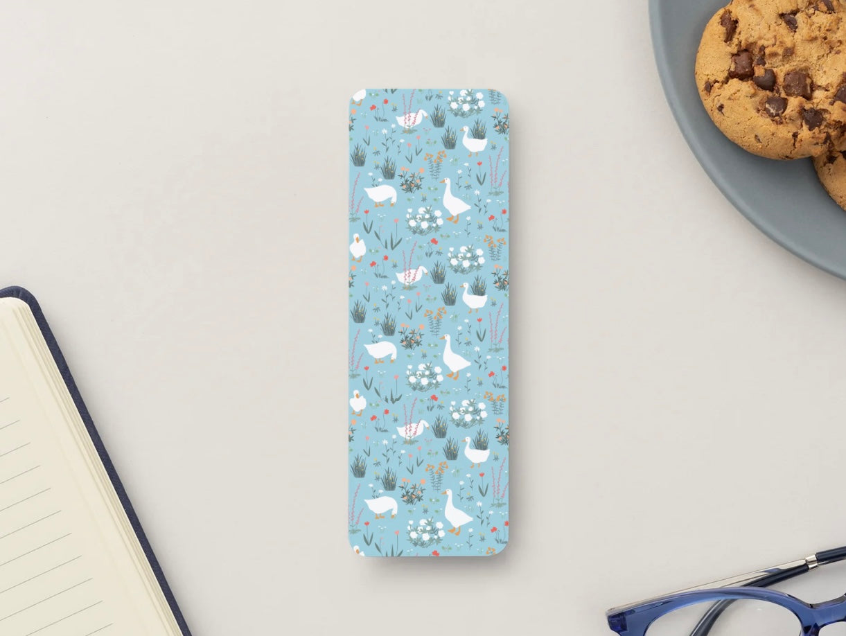 Cute Duck Bookmark, Floral Goose Bookmark, Cottagecore Bookmark, Nature Lover Gift, Book Lover Gift, Aesthetic Bookmark, Spring Reading Accessory