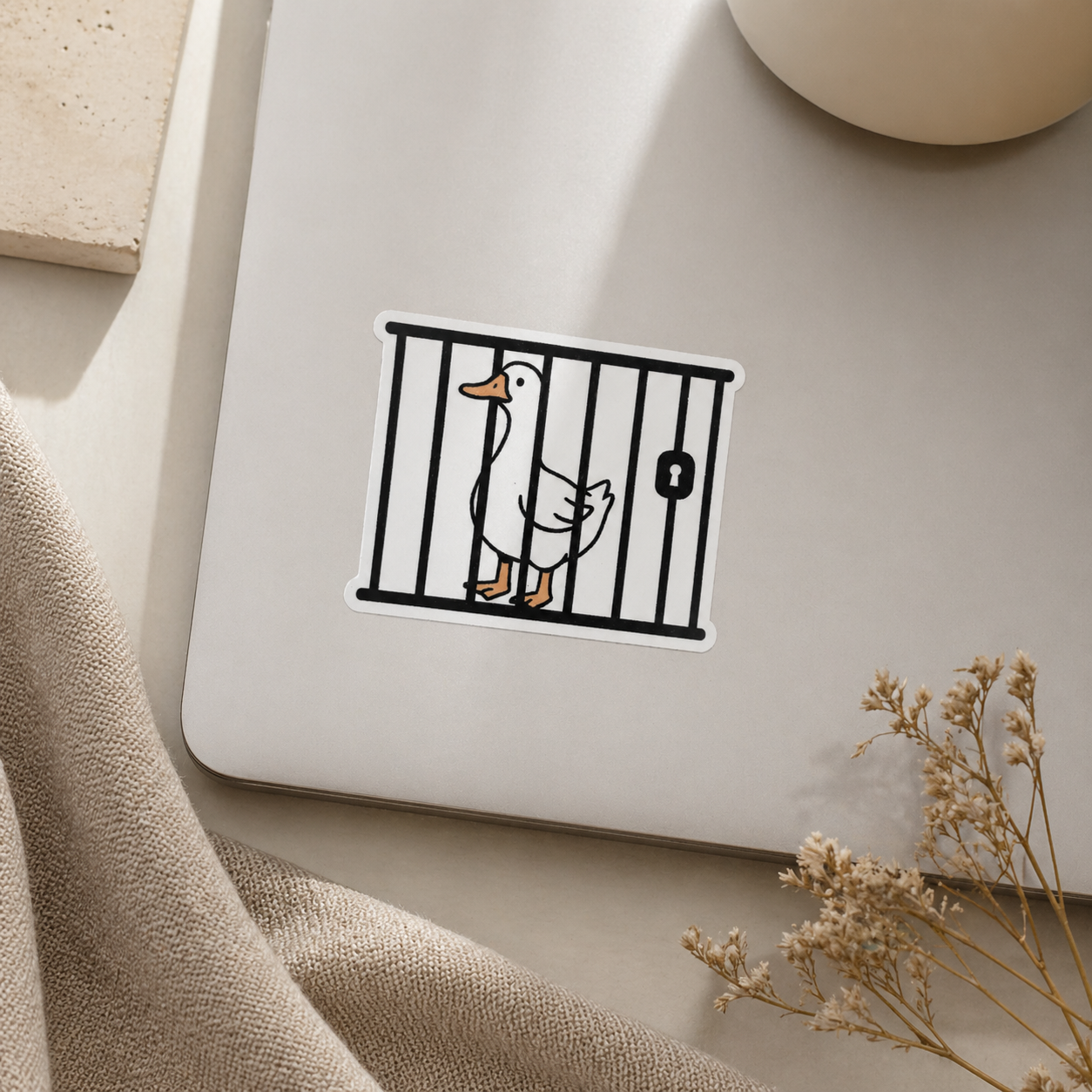 Funny Goose Sticker “Got Too Silly” | Cute Meme Vinyl Sticker | Waterproof Laptop Sticker | Aesthetic Animal Sticker | Funny Gift Idea