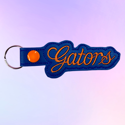 Gator Embroidered Keychain