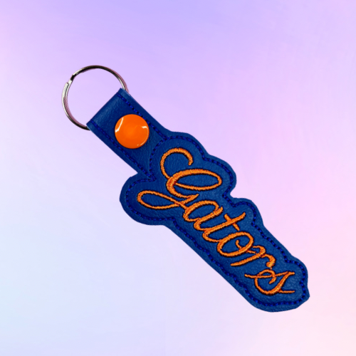 Gator Embroidered Keychain