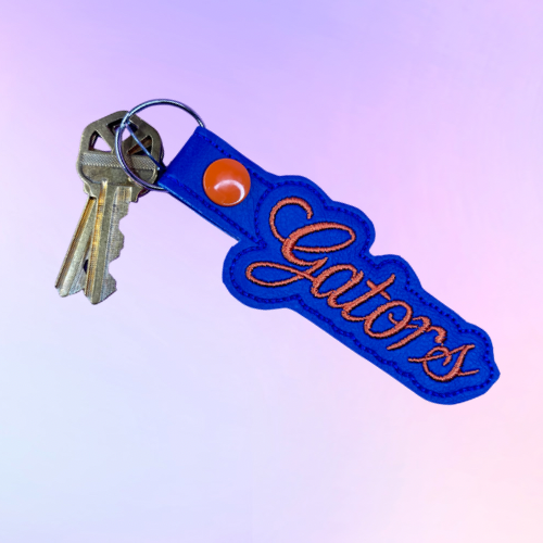 Gator Embroidered Keychain