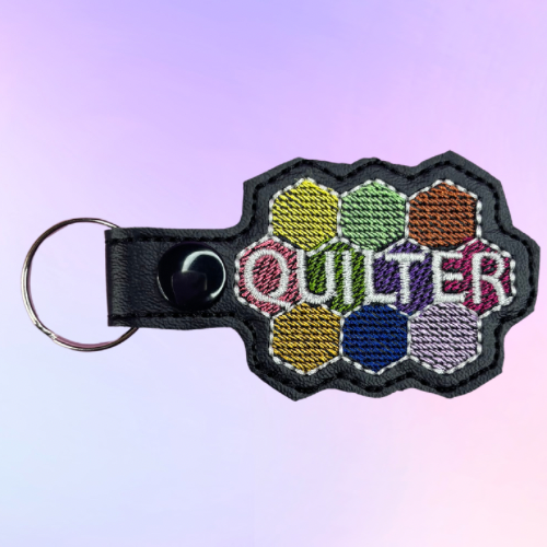 Quilter Embroidered Keychain