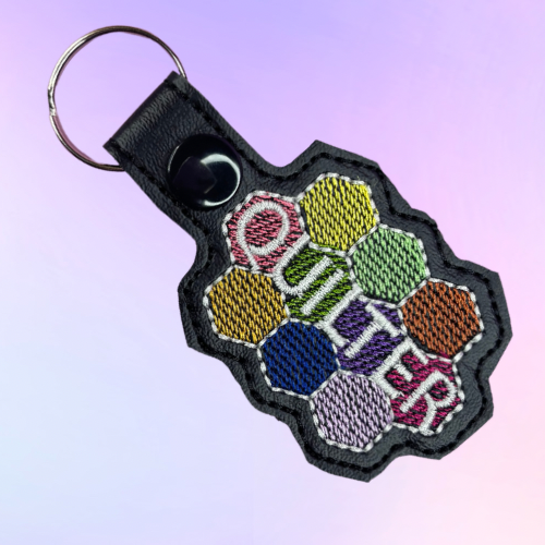 Quilter Embroidered Keychain