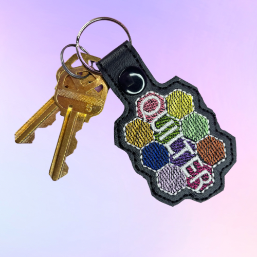 Quilter Embroidered Keychain