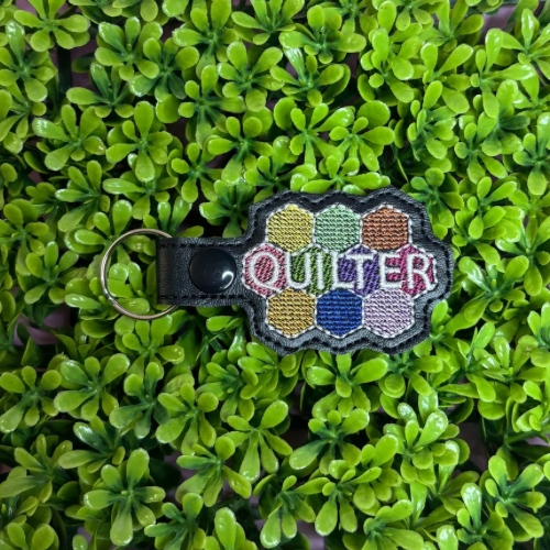 Quilter Embroidered Keychain