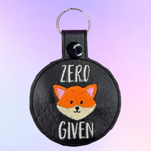 Zero Fox Given Embroidered Keychain