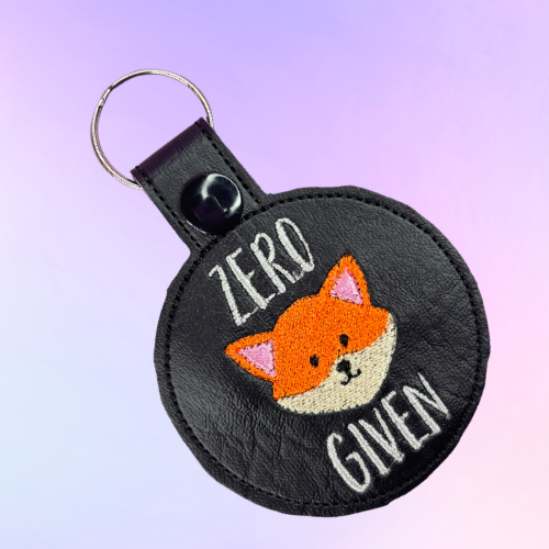 Zero Fox Given Embroidered Keychain