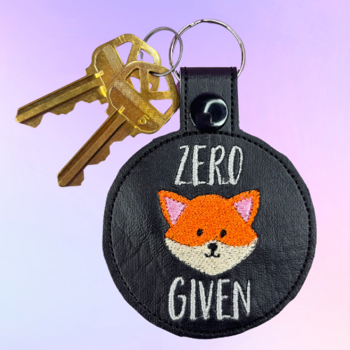 Zero Fox Given Embroidered Keychain