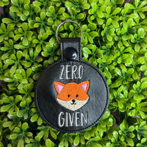 Zero Fox Given Embroidered Keychain