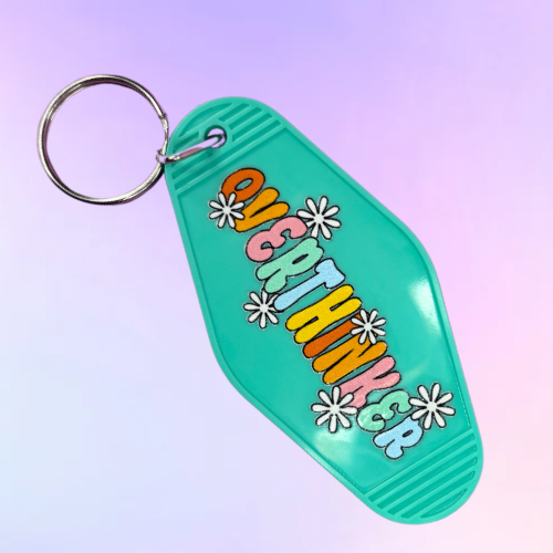 Overthinker Turquoise Motel Keychain