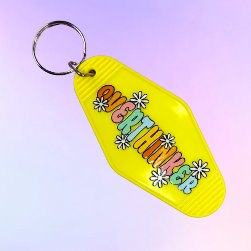 Overthinker Yellow Motel Keychain